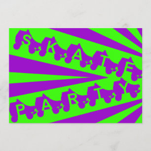 skate party : retro 80s invitation