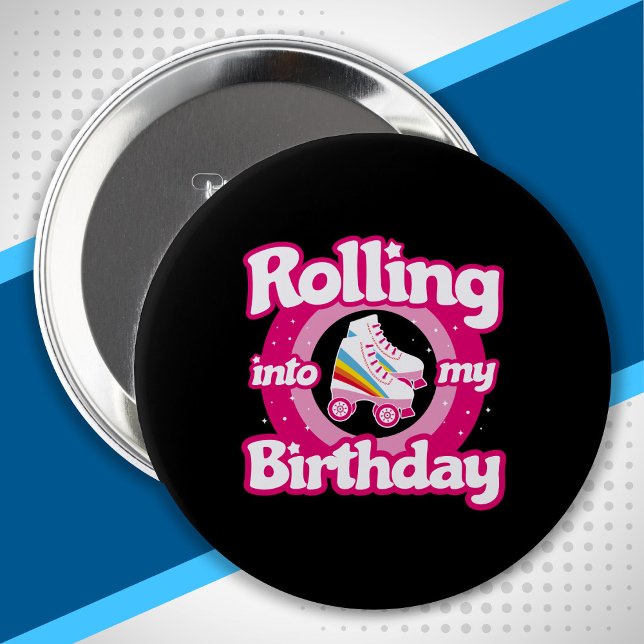 Skate Party - Roller Rink Roller Skating Birthday 10 Cm Round Badge (Creator Uploaded)