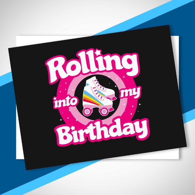 Skate Party - Roller Rink Roller Skating Birthday Postcard (Creator Uploaded)
