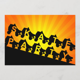 skate party : sunset rays invitation