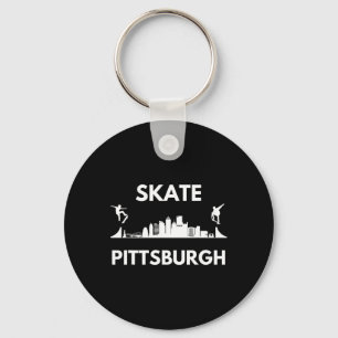 Skate Pittsburgh Pa Skateboarding Fans Pittsburgh Key Ring