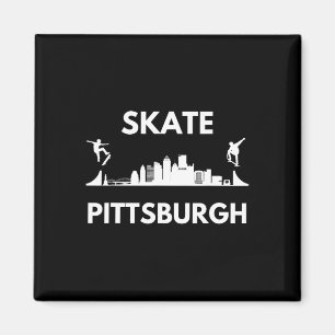 Skate Pittsburgh Pa Skateboarding Fans Pittsburgh Magnet