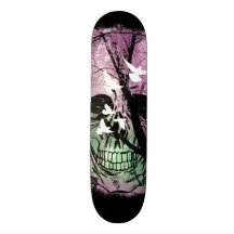 Skate Radical Nature with birds and skull