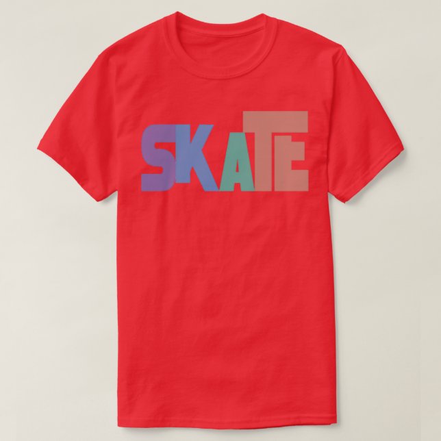 Skate roller skate ice skate skateboard kids t gif T-Shirt (Design Front)