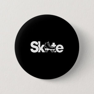 Skate Roller Skate Roller Skating Roller Skater 6 Cm Round Badge