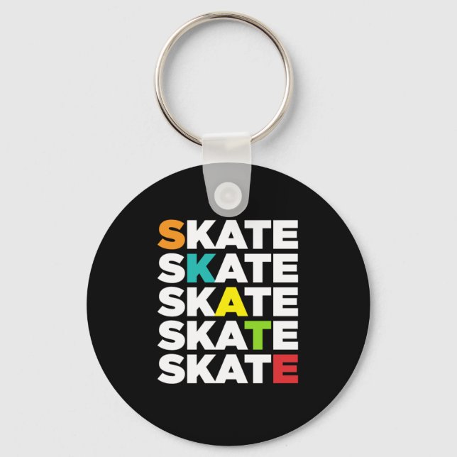 Skate Rollerblading Inline Skating Roller Skates G Key Ring (Front)