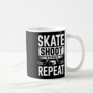 Skate Shoot Score Repeat _3 Coffee Mug