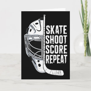 Skate Shoot Score Repeat  Card