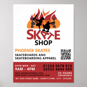 Skate Shop, Skateboarding Advertising Poster