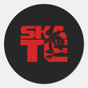 Skate Skateboard Design - Skateboard Classic Round Sticker