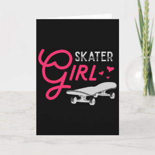 Skate Skateboarder Women Girls Skater Girl Skatebo Card