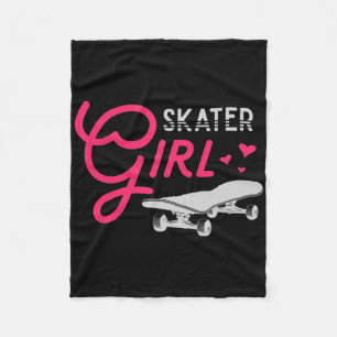 Skate Skateboarder Women Girls Skater Girl Skatebo Fleece Blanket