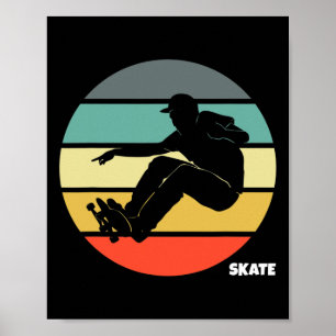 Skate Skateboarding Retro Vintage Skateboarder Ska Poster