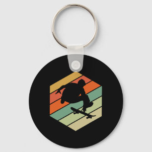 Skate Skater Skateboarder Skateboarding Gift Vinta Key Ring