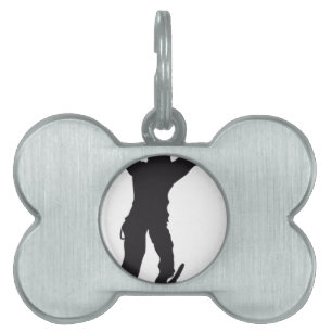 Skate Skater Sports Park Boys Fun Outdoors Shadow Pet Name Tag