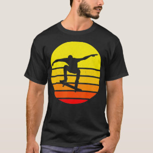 skate skater vintage retro sunset skateboard skate T-Shirt
