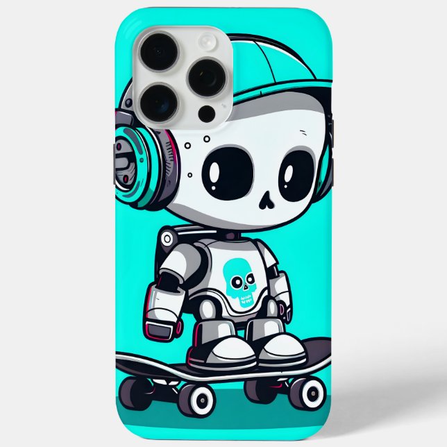 Skate SkullBot Case-Mate iPhone Case (Back)