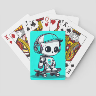 Skate SkullBot Playing Cards