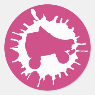 skate splatz classic round sticker
