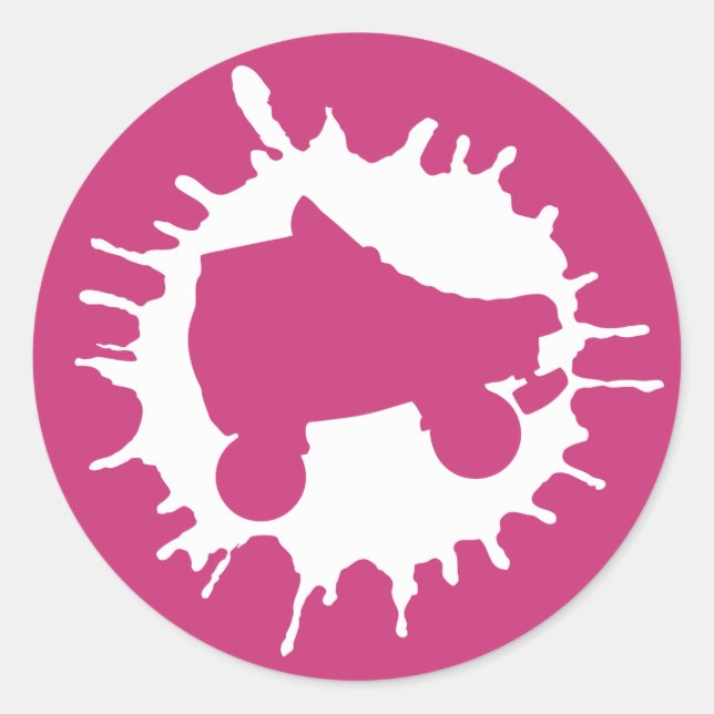 skate splatz classic round sticker (Front)