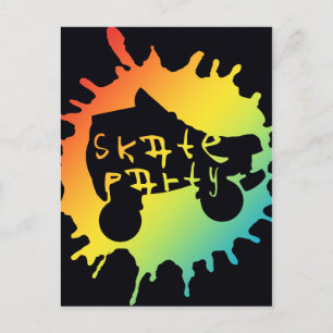 skate splatz party invitation