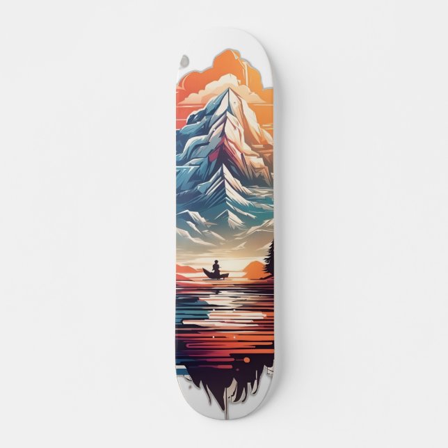 Skate Table with Mountain Landscape Skateboard (Front)
