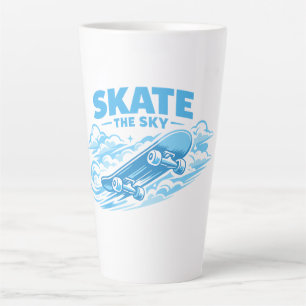 Skate The Sky – Blue Drift Latte Mug