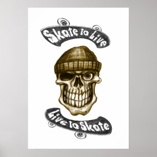 Skate to live -Poster 70x50 Poster