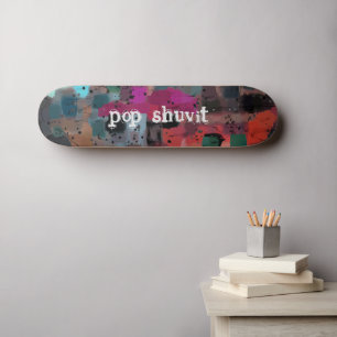 Skate Trick Grunge Typography Abstract Urban Art  Skateboard