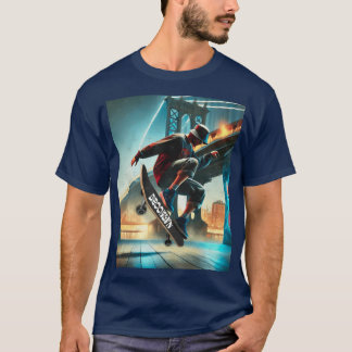 Skate Tricks Under the Brooklyn Bridge NYC Street  T-Shirt