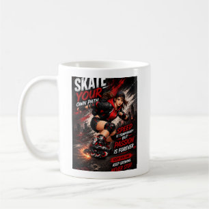 Skate Your Own Path Motivational Sports Design Coffee Mug