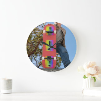 Skateboard Acrylic  Large Clock