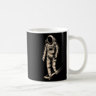 Skateboard Astronaut Riding Space Skating Spaceman Coffee Mug
