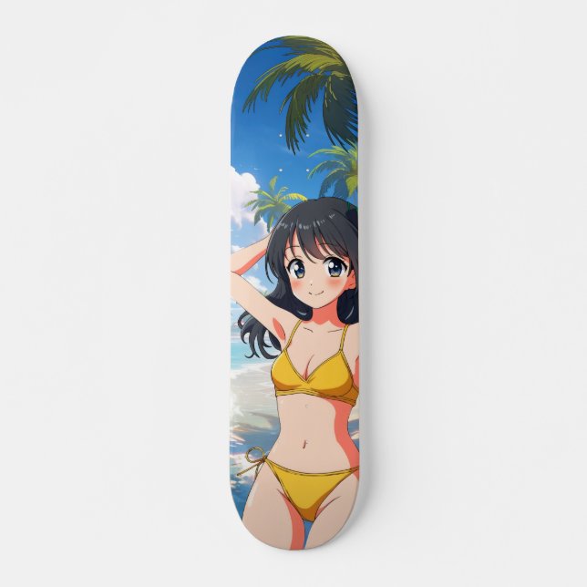 Skateboard Beach Animé Japonais (Front)
