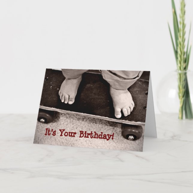 Skateboard Birthday Card (Front)