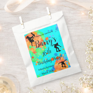 Skateboard Birthday Party Thank You Favour Bag