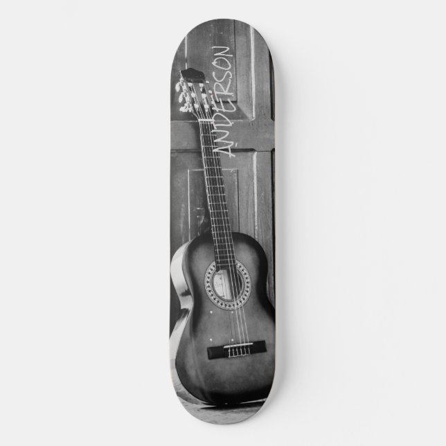 Skateboard Black Country Guitar  (Front)