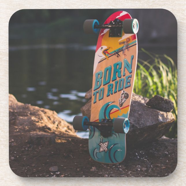 Skateboard Born To Ride Coaster (Front)