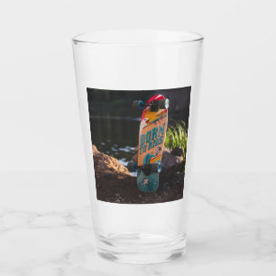 Skateboard Born To Ride Glass