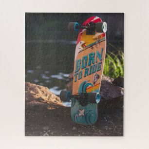 Skateboard Born To Ride Jigsaw Puzzle