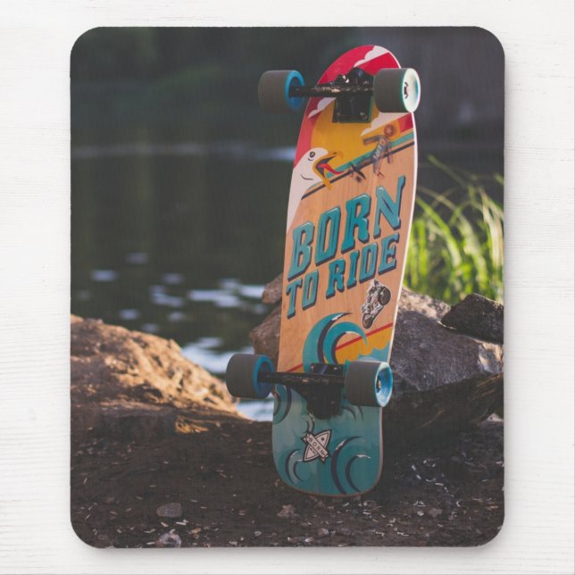 Skateboard Born To Ride Mouse Pad (Front)