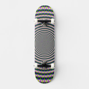 Skateboard    Brain-Buster in Blue Green and Pink