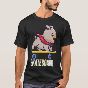 Skateboard Bull Dog Skating T-Shirt