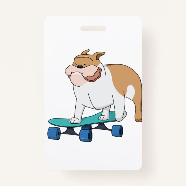 skateboard bulldog ID badge (Front)