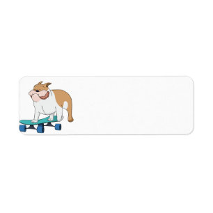 skateboard bulldog return address label