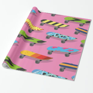 Skateboard Cartoon. Wrapping Paper