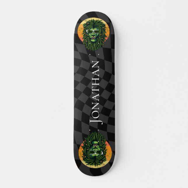  Skateboard Chequerboard Hippy Lion King   (Front)