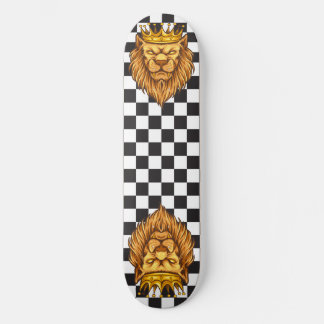 skateboard Chequerboard Rustic Lion King Crown