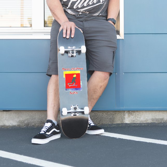 skateboard christmas gift, personalised name (Skater)