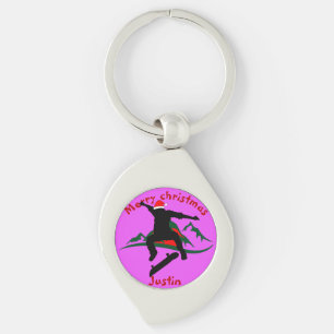 skateboard christmas gift, personalised name   key ring